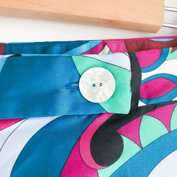 NWT Zara Colourful Psychedellic Print Wide Leg Cropped Satin  PAnts S - Picture 5 of 8